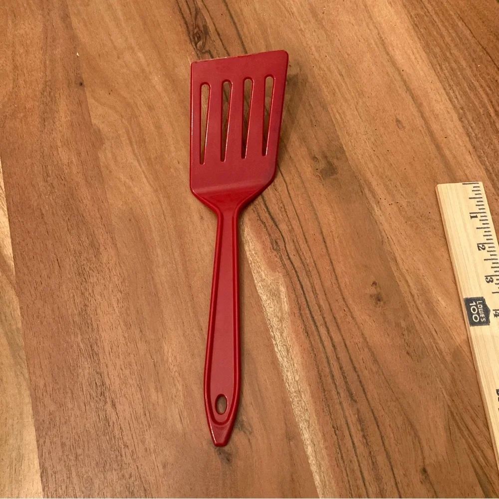 Hutzler Spatula Nylon Slotted Reinforced Turner Flipper No 717 Red LOPOL